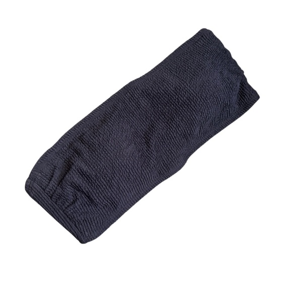 MICHAEL MICHAEL KORS Navy Blue RuchedTop Bandeau Padded Bikini Top Size Medium - Picture 12 of 15